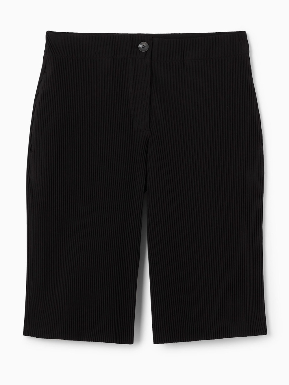 COS Black Pleated Bermuda Shorts